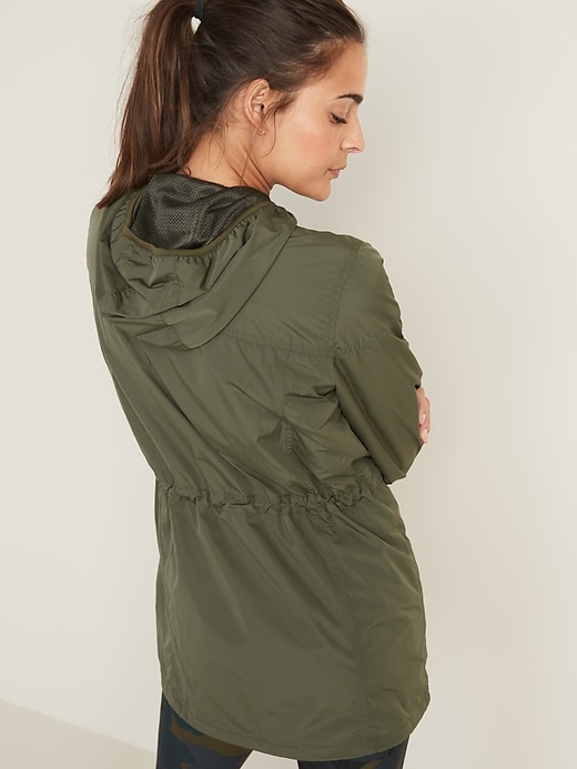 Image number 2 showing, Go-H20 Water-Resistant Lightweight Hooded Anorak for Women