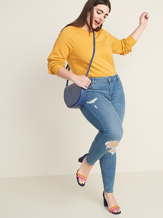 Image number 8 showing, Mid-Rise Distressed Rockstar Super Skinny Jeans for Women