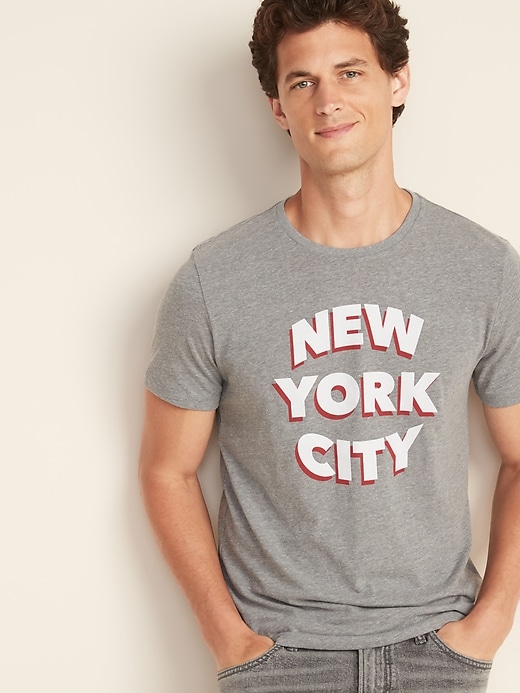View large product image 1 of 1. New York Graphic Tee For Men