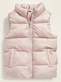 View large product image 4 of 4. Frost-Free Quilted Puffer Vest for Toddler Girls