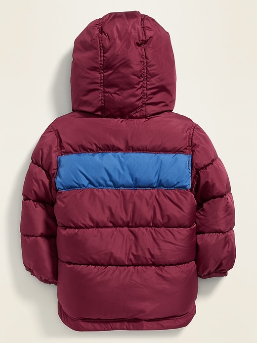 View large product image 2 of 4. Frost-Free Color-Blocked Puffer Jacket for Toddler Boys