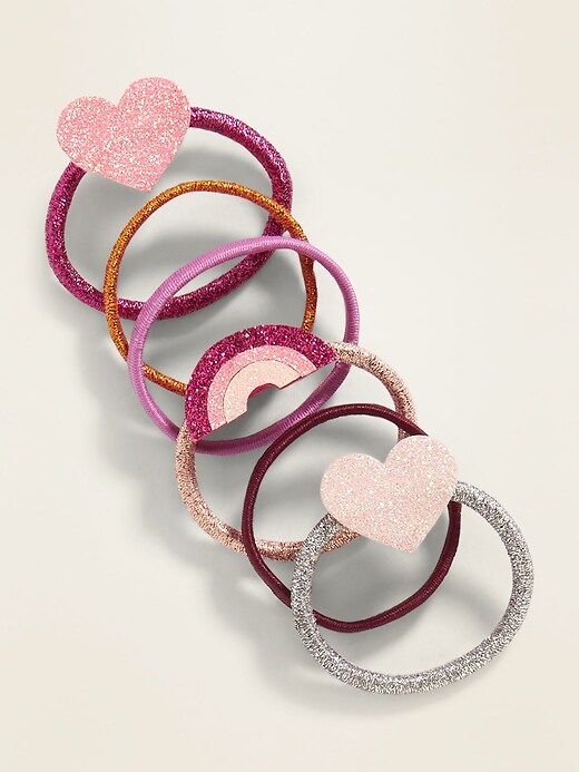 View large product image 1 of 1. Icon Hair Ties 6-Pack For Girls