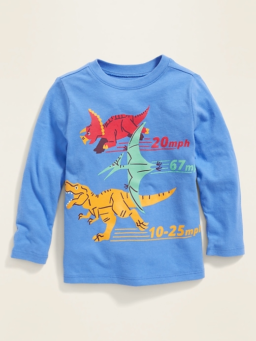 View large product image 1 of 2. Graphic Long-Sleeve Tee for Toddler Boys