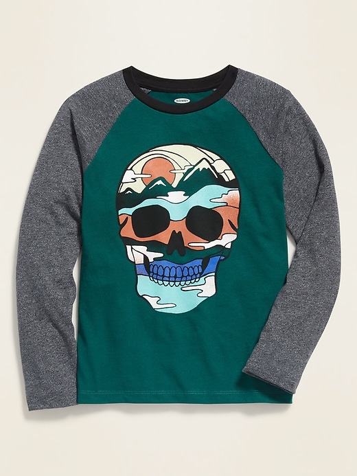 View large product image 1 of 1. Graphic Raglan-Sleeve Tee For Boys