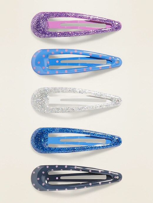 View large product image 1 of 1. Hair Clips 5-Pack For Girls