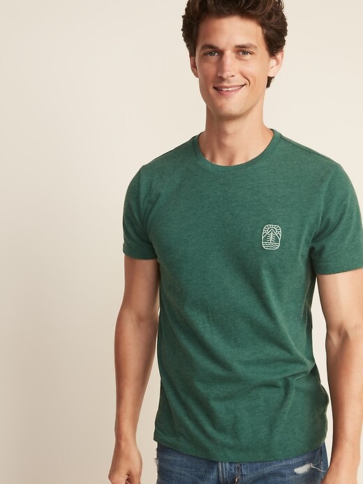 Image number 1 showing, Soft-Washed Embroidered Graphic Tee
