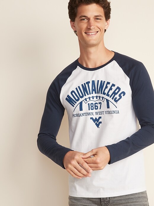 View large product image 1 of 1. College-Team Graphic Raglan-Sleeve Tee for Men