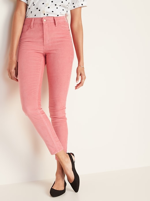 Image number 1 showing, High-Waisted Rockstar Super Skinny Corduroy Pants for Women