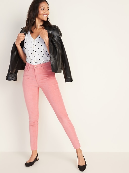 Image number 3 showing, High-Waisted Rockstar Super Skinny Corduroy Pants for Women