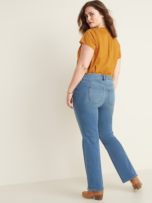 Image number 2 showing, Mid-Rise Plus-Size Kicker Boot-Cut Jeans
