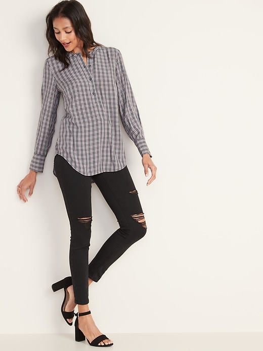 Image number 3 showing, Plaid Pullover Tunic for Women
