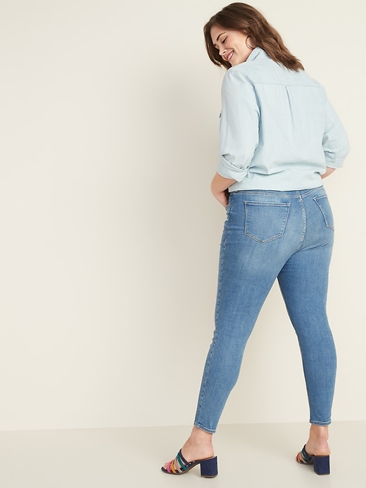 Image number 2 showing, High-Waisted Plus-Size Secret-Slim Rockstar Super Skinny Jeans