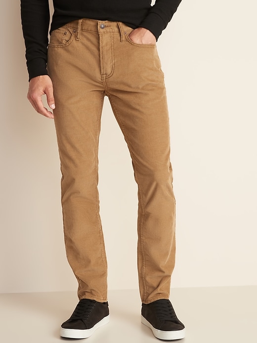 View large product image 1 of 1. Slim Built-In Flex Five-Pocket Corduroy Pants