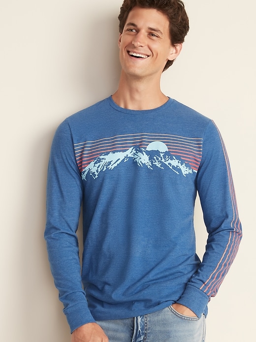 View large product image 1 of 1. Graphic Soft-Washed Long-Sleeve Tee