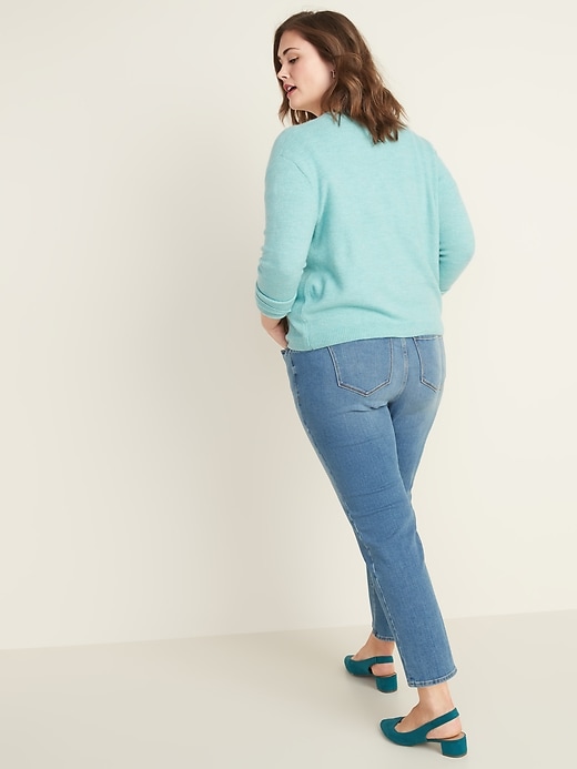 Image number 2 showing, Mid-Rise Power Slim Straight Plus-Size Jeans