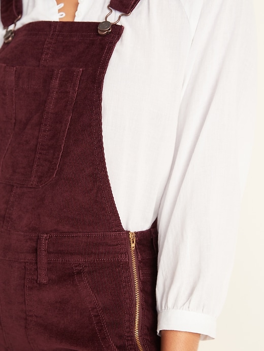 Image number 4 showing, Straight Corduroy Overalls for Women