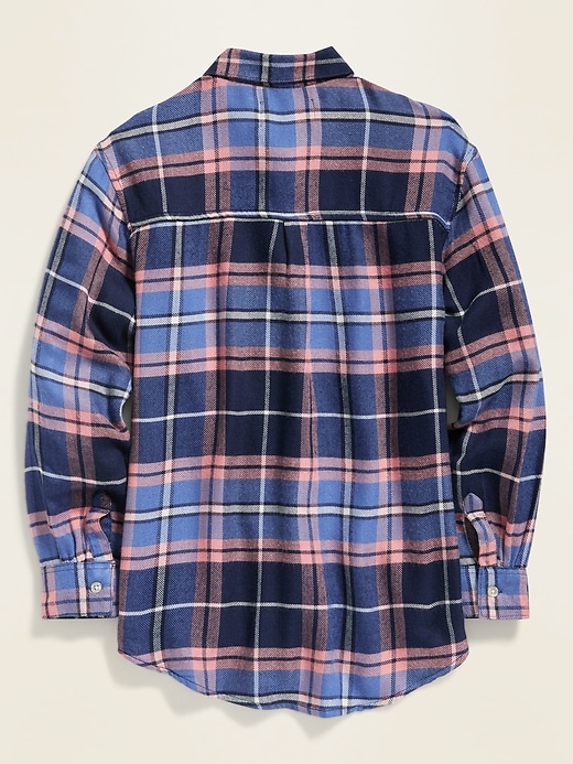 View large product image 2 of 2. Plaid Super-Soft Twill Tunic Shirt For Girls