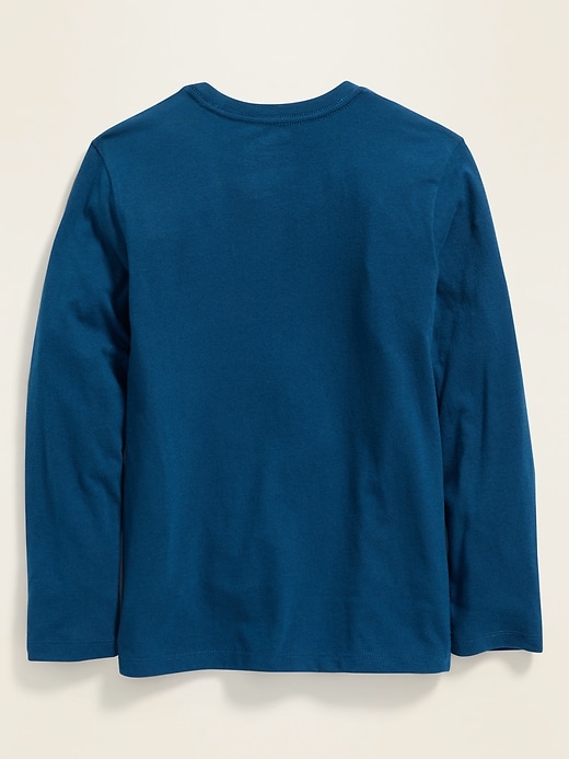View large product image 2 of 2. Graphic Crew-Neck Long-Sleeve Tee For Boys