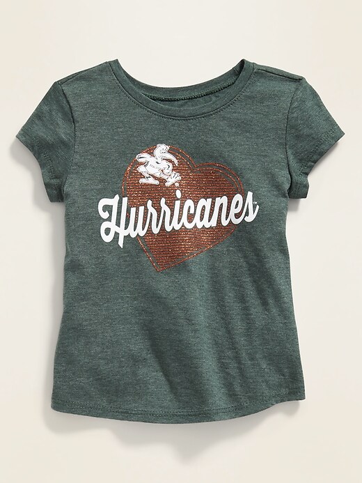 View large product image 1 of 1. College-Team Heart Graphic Tee for Toddler Girls