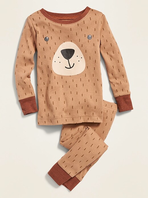 View large product image 1 of 1. Bear-Graphic Pajama Set for Toddler & Baby