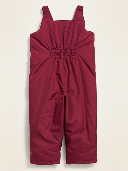 View large product image 2 of 2. Water-Resistant Snow-Bib Overalls for Toddler Girls