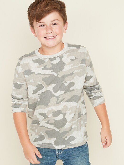 View large product image 1 of 1. Softest Long-Sleeve Camo Tee For Boys