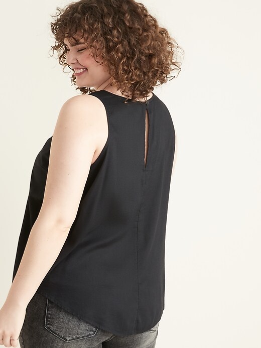 Image number 2 showing, Relaxed Plus-Size High-Neck Sleeveless Top