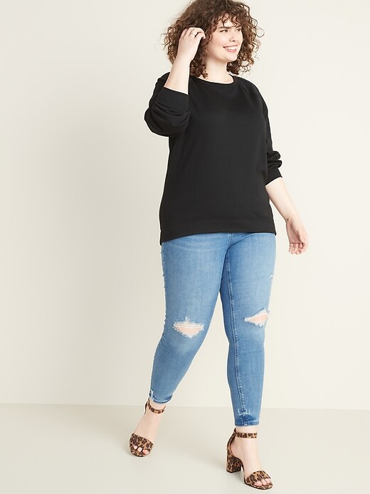 Image number 3 showing, Relaxed Plus-Size French-Terry Sweatshirt