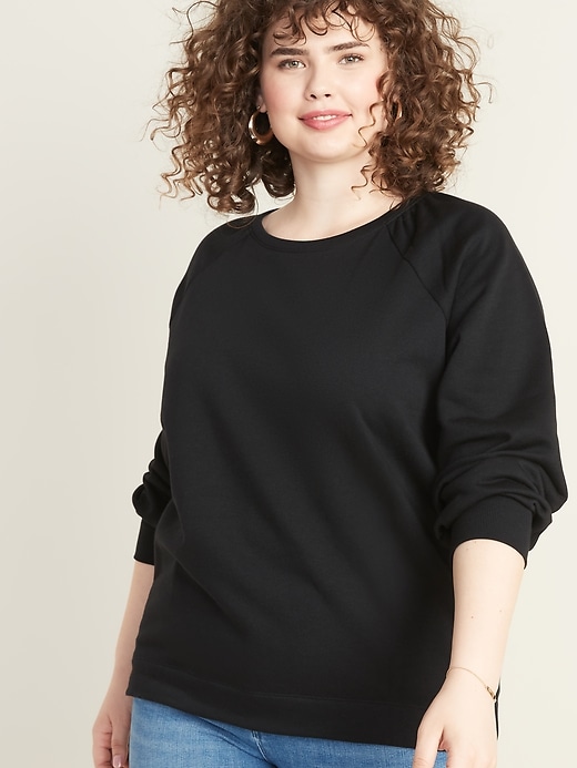 Image number 4 showing, Relaxed Plus-Size French-Terry Sweatshirt