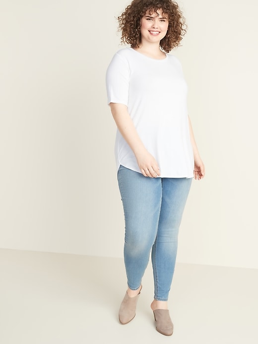 Image number 3 showing, Luxe Plus-Size Crew-Neck Tunic Tee