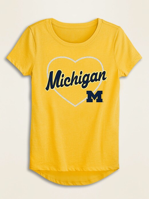 View large product image 2 of 2. College-Team Heart Graphic Tee for Girls