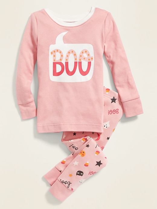 View large product image 1 of 1. "Boo" Halloween-Print Pajama Set for Toddler & Baby