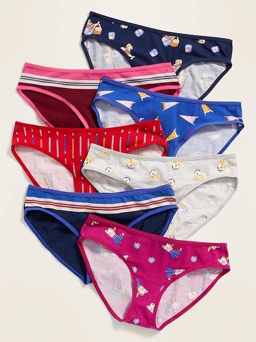View large product image 1 of 1. Printed Bikini Underwear 7-Pack for Girls