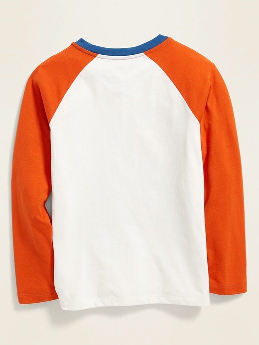 View large product image 2 of 2. Graphic Raglan-Sleeve Tee For Boys