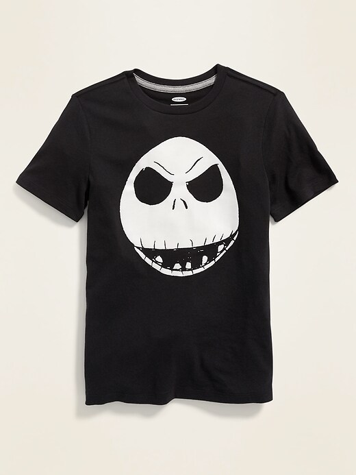 View large product image 1 of 2. Disney&#169 The Nightmare Before Christmas Glow-in-the-Dark Tee for Boys
