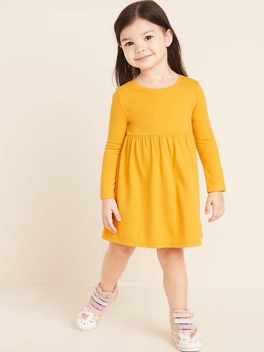 View large product image 1 of 4. Solid Fit & Flare Dress for Toddler Girls