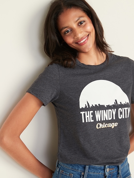 View large product image 1 of 1. Chicago Graphic Tee For Women