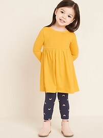 View large product image 4 of 4. Solid Fit & Flare Dress for Toddler Girls