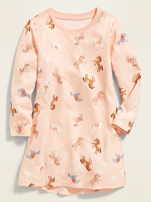 View large product image 1 of 1. Horse-Print Nightgown for Toddler Girls & Baby
