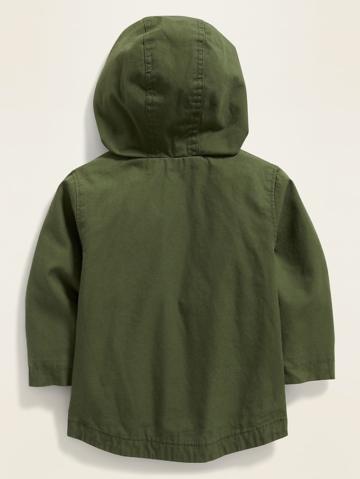 View large product image 2 of 2. Unisex Hooded Canvas Utility Jacket for Baby