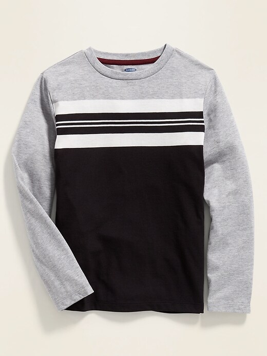 View large product image 1 of 1. Softest Striped Long-Sleeve Tee For Boys