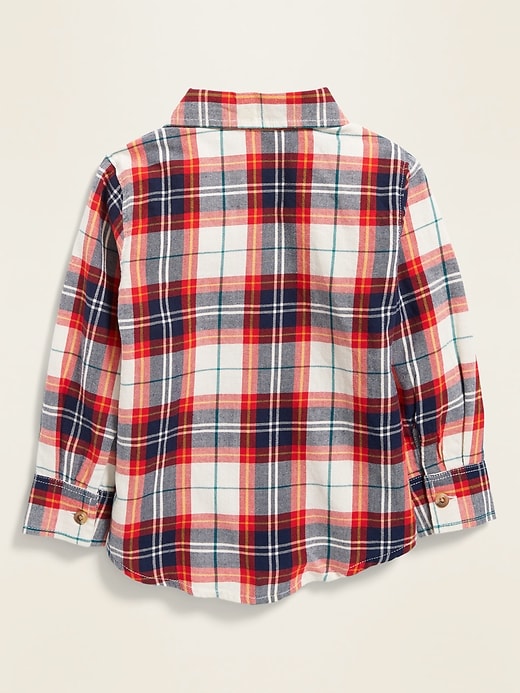 View large product image 2 of 3. Plaid Twill Shirt for Toddler Boys