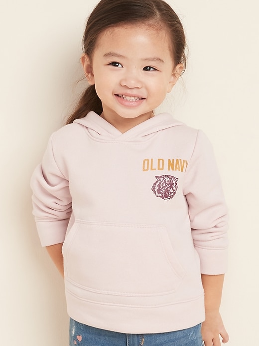 View large product image 1 of 2. Logo-Graphic Pullover Hoodie for Toddler Girls