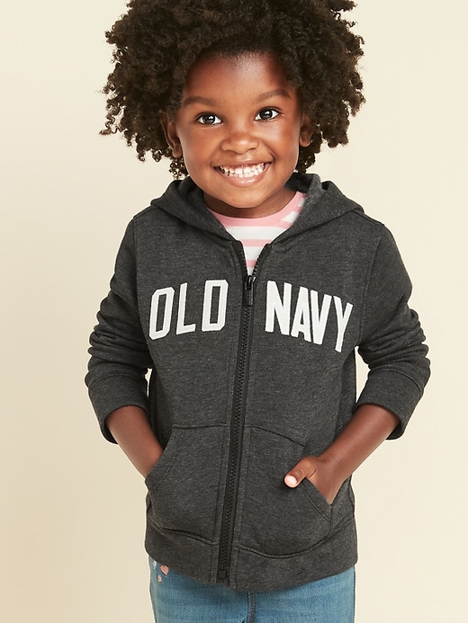 View large product image 1 of 4. Unisex Logo-Graphic Zip Hoodie for Toddler