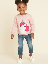 View large product image 3 of 4. Relaxed Critter-Graphic Sweatshirt for Toddler Girls