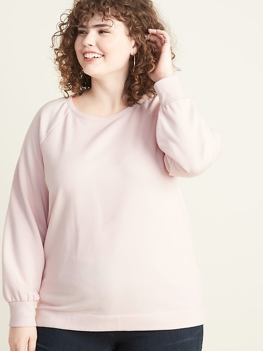 View large product image 1 of 1. Relaxed Plus-Size French-Terry Sweatshirt