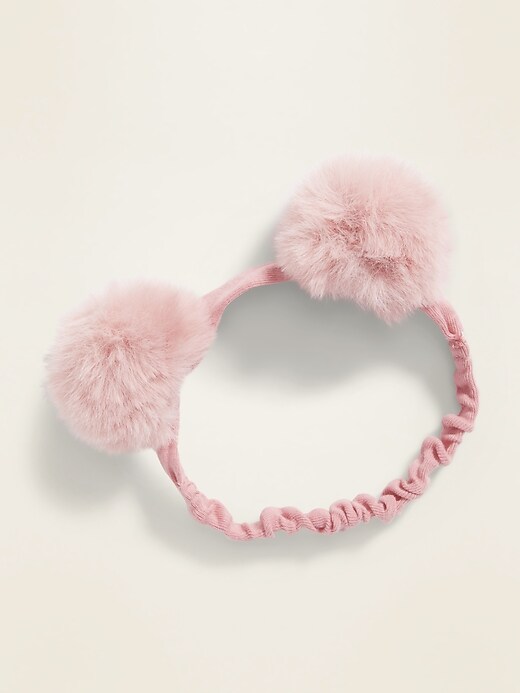 View large product image 1 of 1. Faux-Fur Pom-Pom Headband for Baby