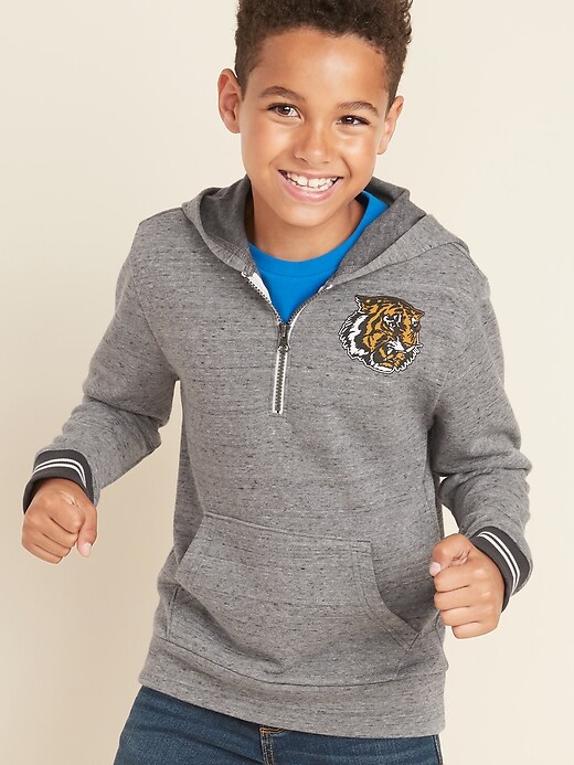 View large product image 1 of 2. Animal-Graphic 1/4-Zip Hoodie For Boys