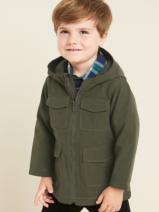 View large product image 1 of 1. Hooded Utility Jacket for Toddler Boys