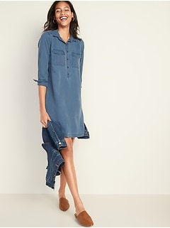 blenda button down dress